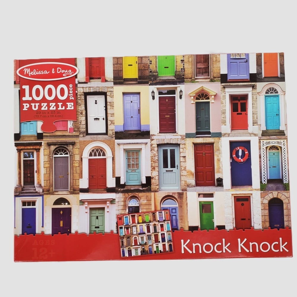 Melissa & Doug Knock Knock 1000 Piece Jigsaw‎ Puzzle Colorful Doors 9092 New